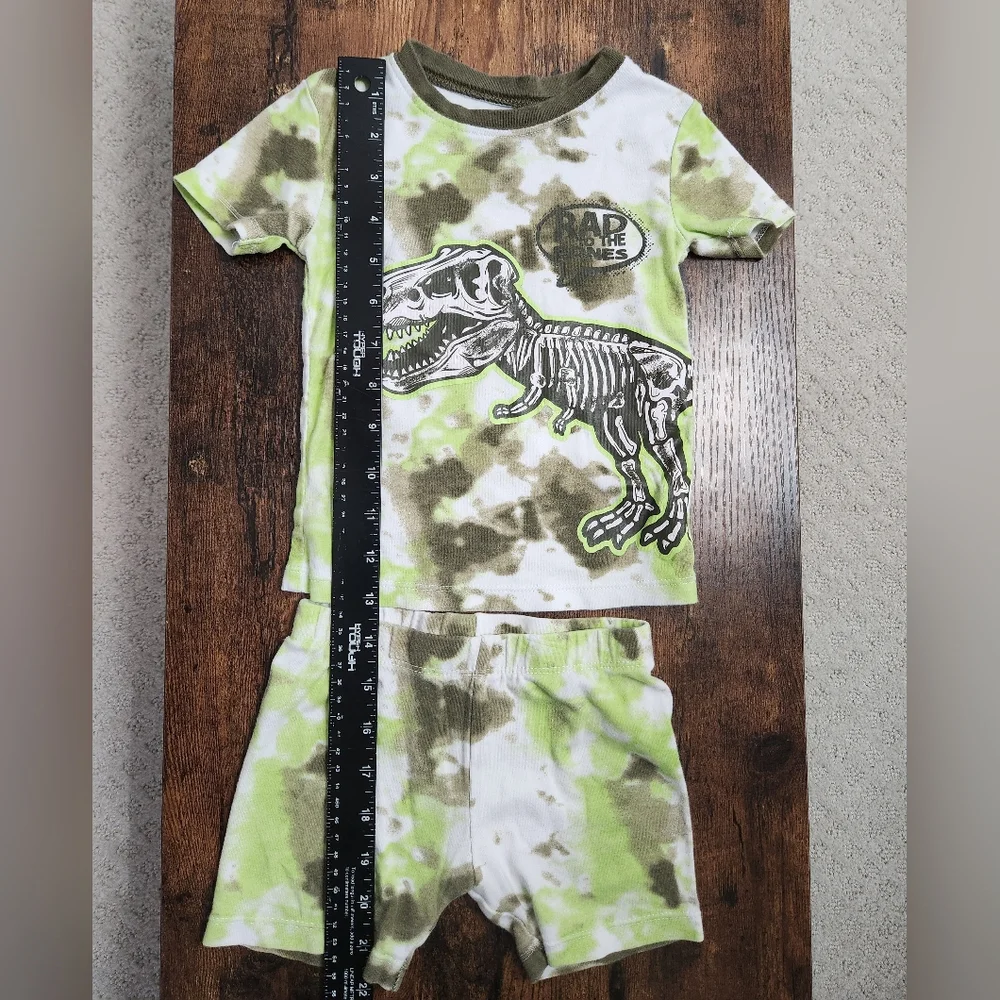 Boys 3T 100% Cotton Short Sleeve 2 Piece‎ Pajama Set Dinosaurs